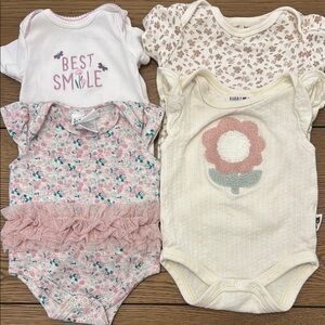 Floral and Cream Kids One Piece Set